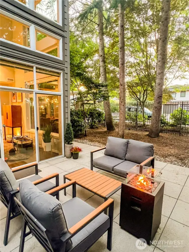 Gated Entertainment Patio off Living Room
