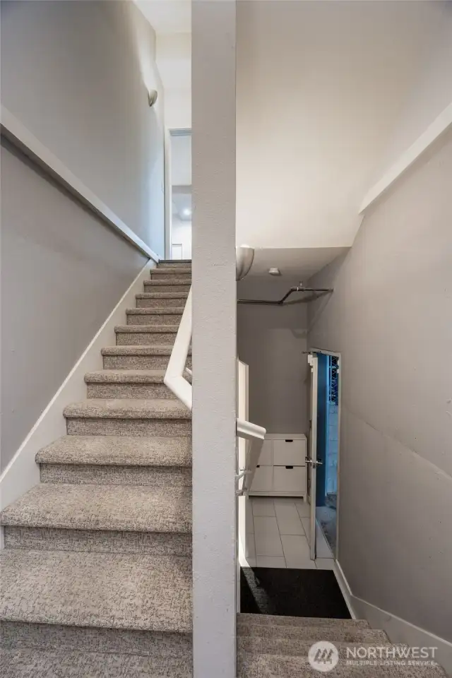 Private Entry from Central Garage
