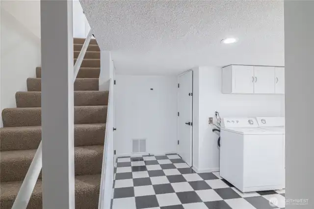 Downstairs garage level