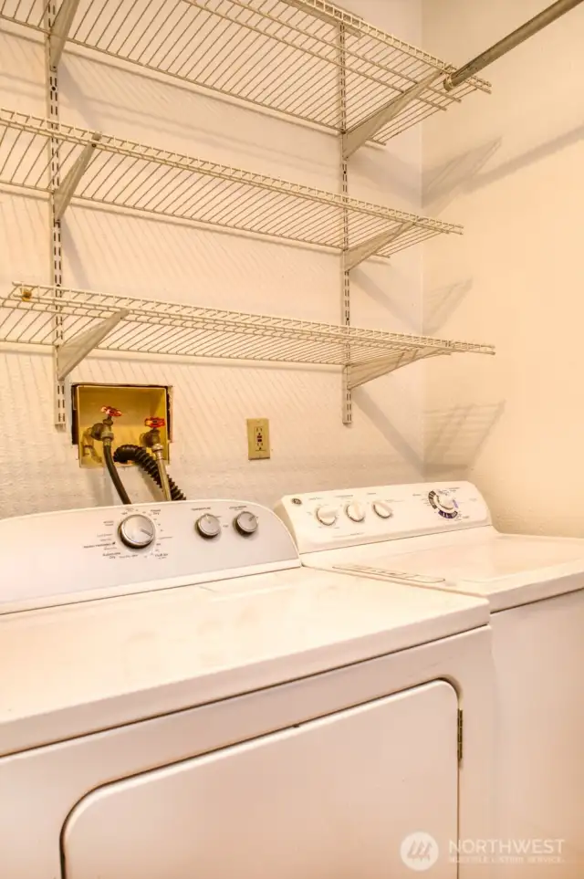 Laundry room off kitchen.