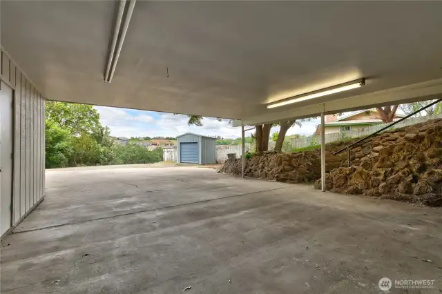 Car Port with Direct Lower Level Home Entrance