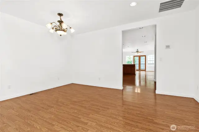 Large formal dining room.  Plenty of room for  table, hutch and buffet table.