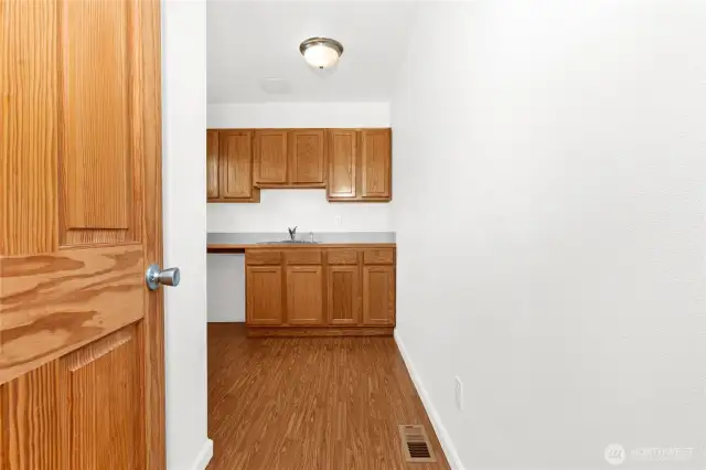 Large laundry room.