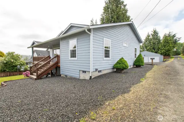 Side of house.