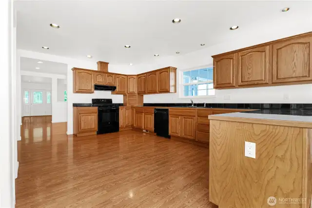 Formal dining room adj to kitchen.