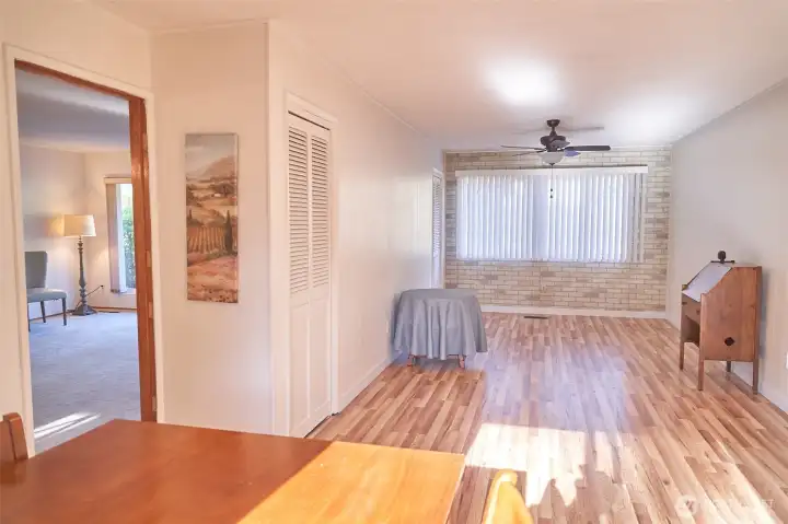 Huge media room with newly installed floorings.