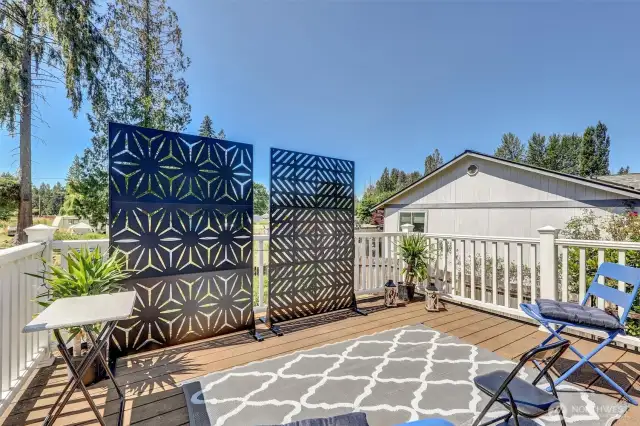 Create your own private oasis on this low maintenance deck