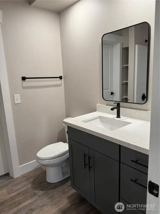 Jack and Jill style bathroom between the bathrooms on the main floor.