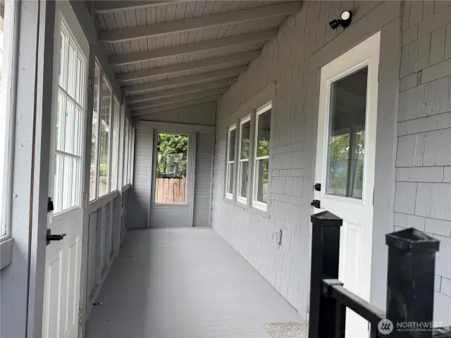 Fully enclosed back porch
