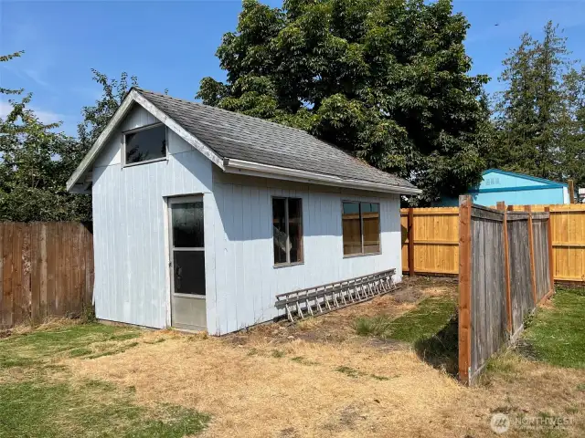 10 x 20 ft Storage Shed in North West Corner of Lot.