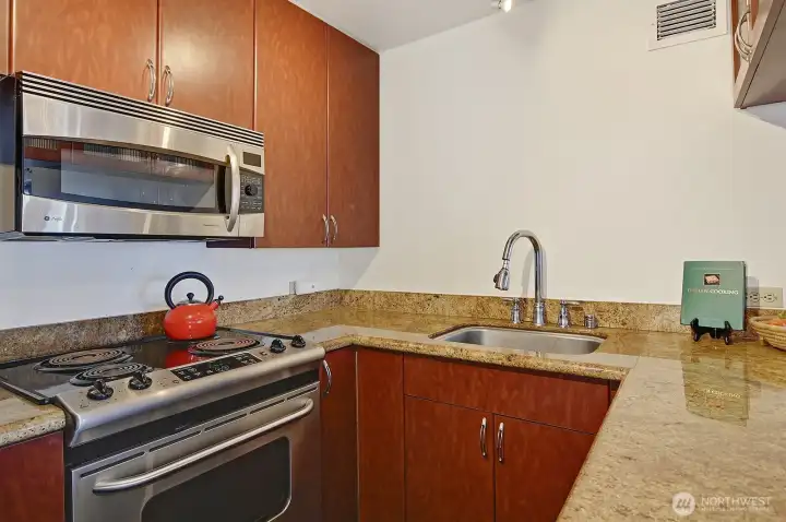 Granite Countertops & Built-in Microwave