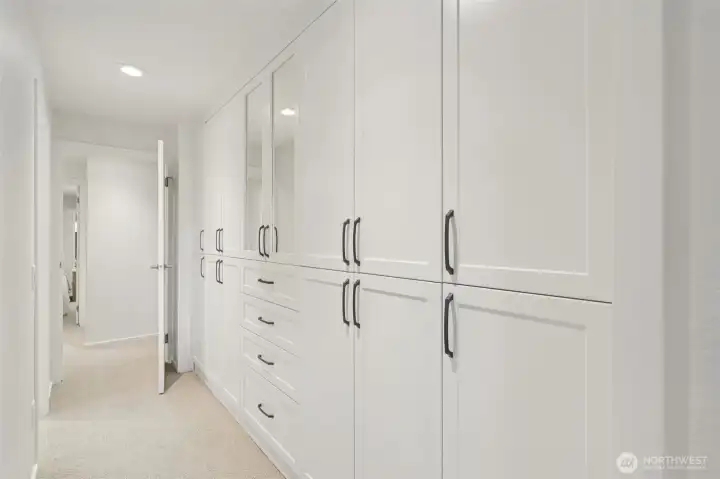 California closets in primary bedroom