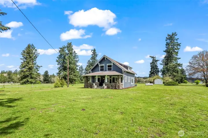 The cutest most sturdy Farm House on just shy of 6 acres of dry, flat, usable land! 3 bay shop