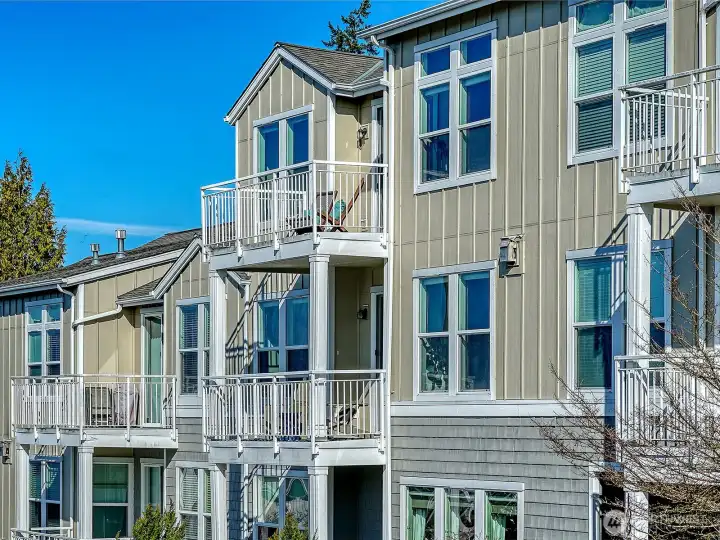 Choose either of the two decks to relax on at your new home.