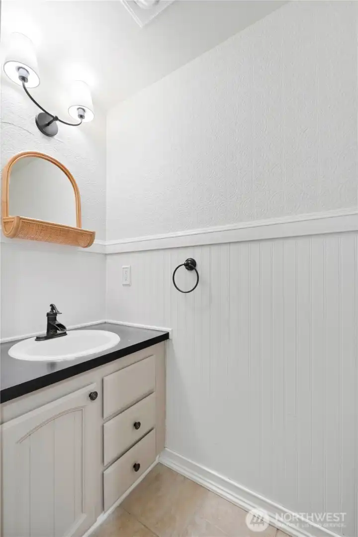 Half bath on the main level.
