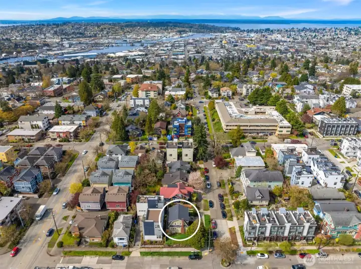 West-facing view illustrates proximity to Ballard.