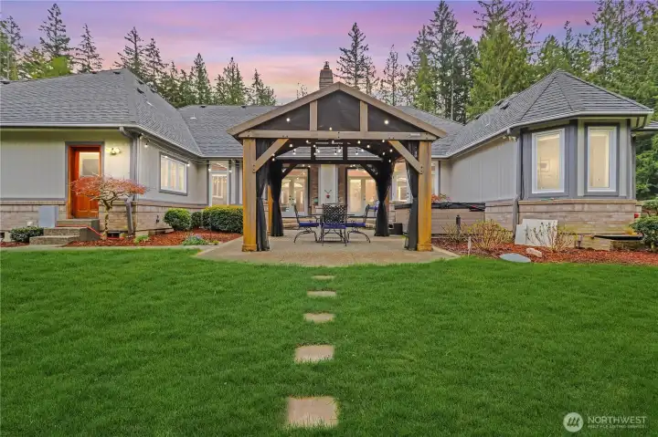 Patio and gazebo for warm summer nights!