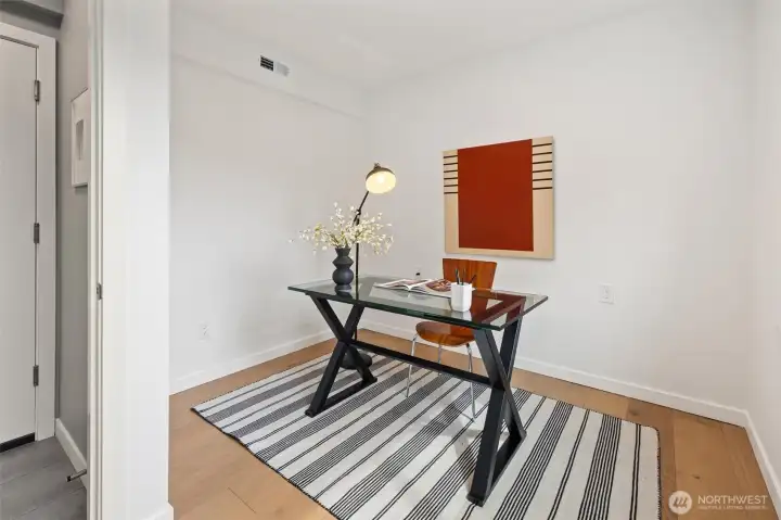 Main floor office added for a perfect work from home setup.