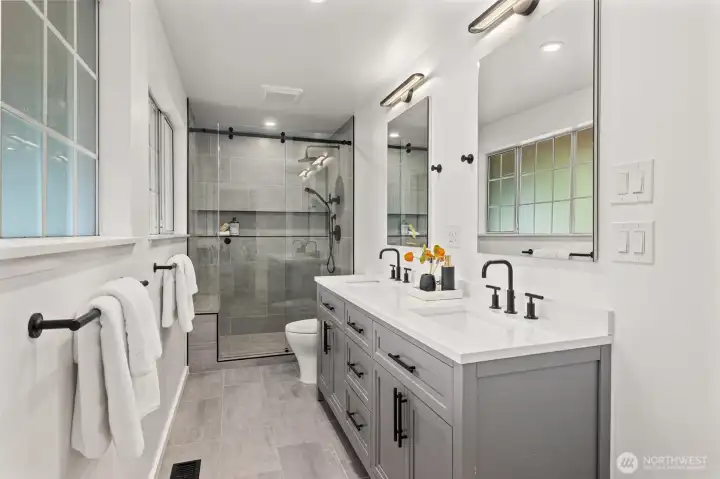 Primary bathroom was recently remodeled.