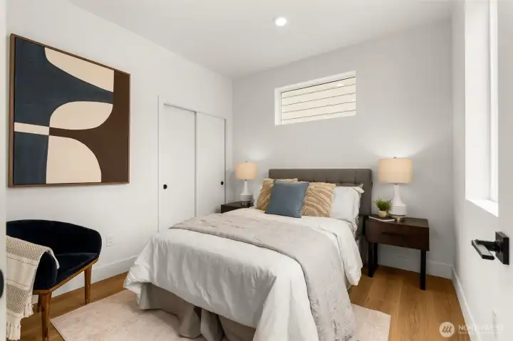 Spacious bedroom on the second level