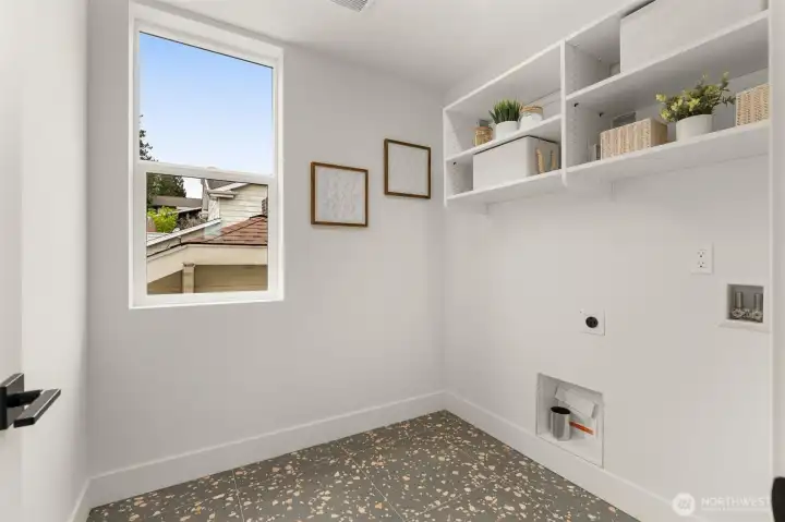 Upper level utility room