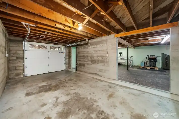 Garage out of unfinished Basement