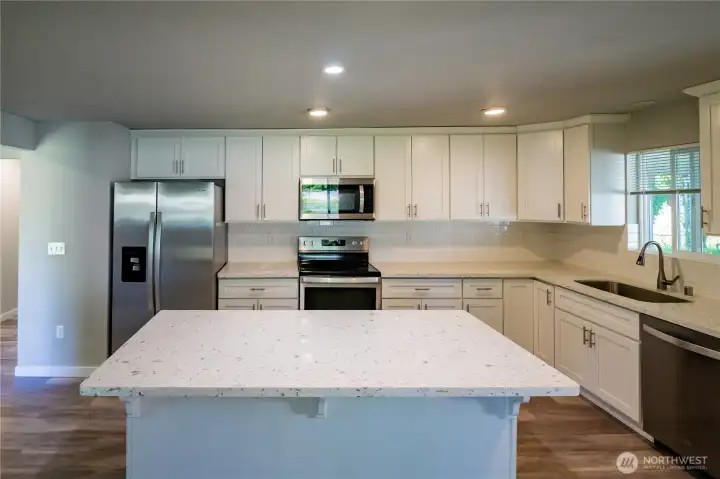 HUGE GRANITE KITCHEN ISLAND