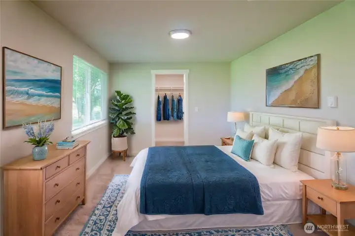 PRIMARY BEDROOM...WALK IN CLOSET IN BACK