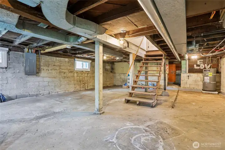 Large and tidy basement