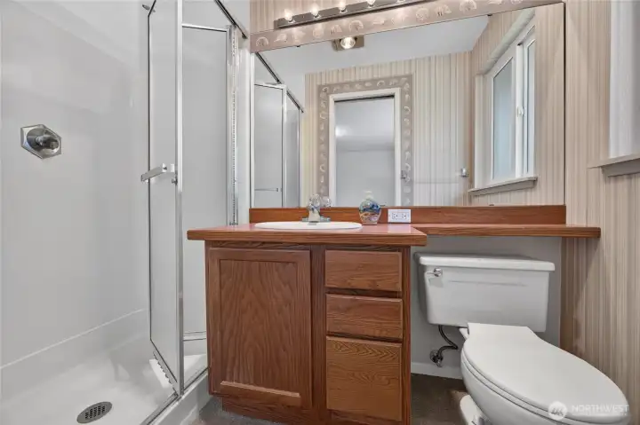 Primary bathroom with step-in shower Primary bathroom with step-in shower