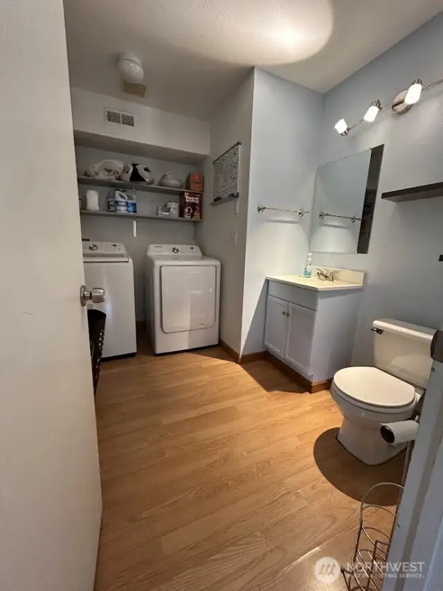 Laundry with main level bathroom