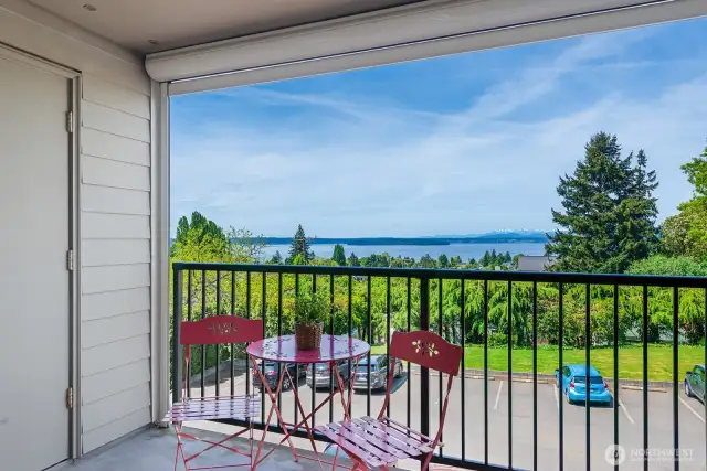 There are two storage closets.  One on either end of the deck.