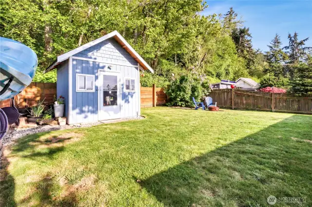 Garden shed come loaded with gardening and lawn supplies.