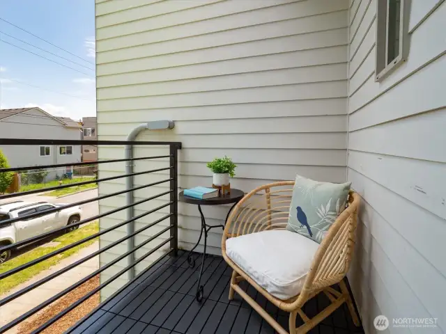 Private deck off the first bedroom.