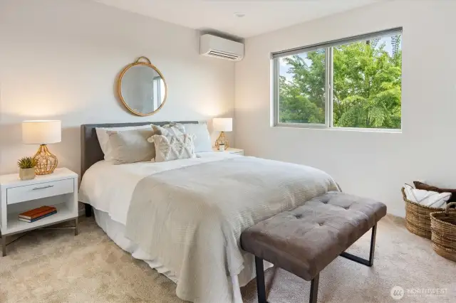 Primary bedroom on the third floor also has a mini-split air conditioner!