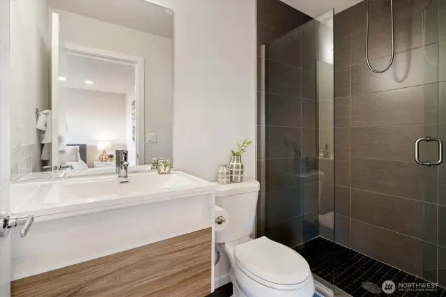 The primary bathroom.