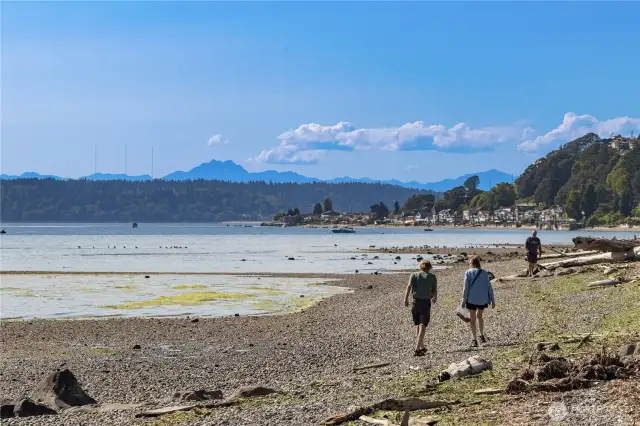 At low tide, the shore welcomes Normandy Park/lot A residents for a stroll along the water's edge.
