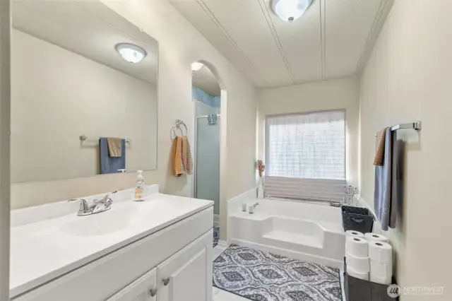 Primary bathroom.