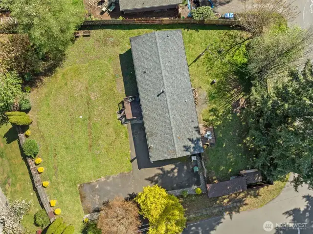 Large corner lot.