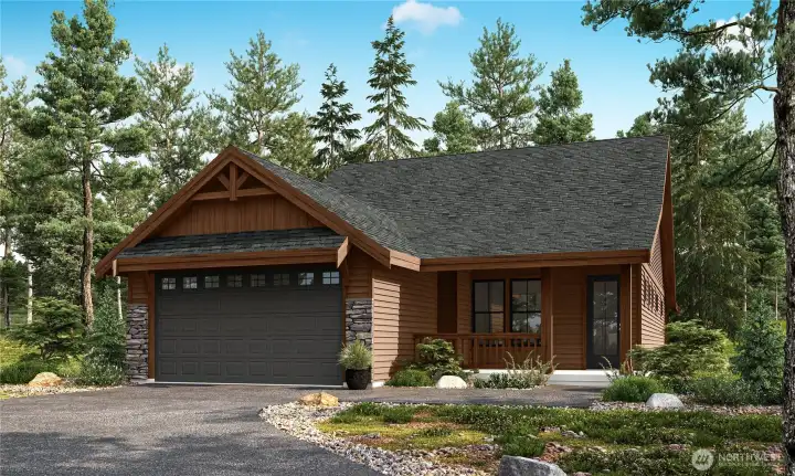 Semi-Custom Williams Front Exterior - Rendering