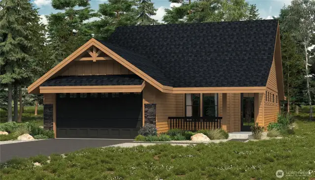 Semi-Custom Williams Front Exterior - Rendering