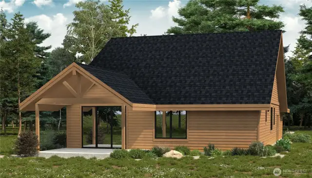 Semi-Custom Williams Rear Exterior - Rendering
