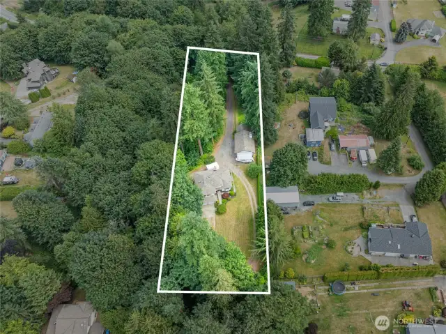 Surrounded by towering firs, this home is close in and quite private~