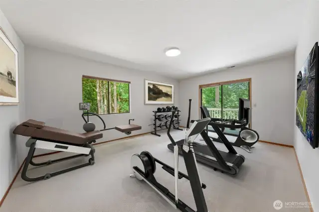 Virtually staged family room~Great exercise room, childrens play room, homeschool room or use as a .....game room