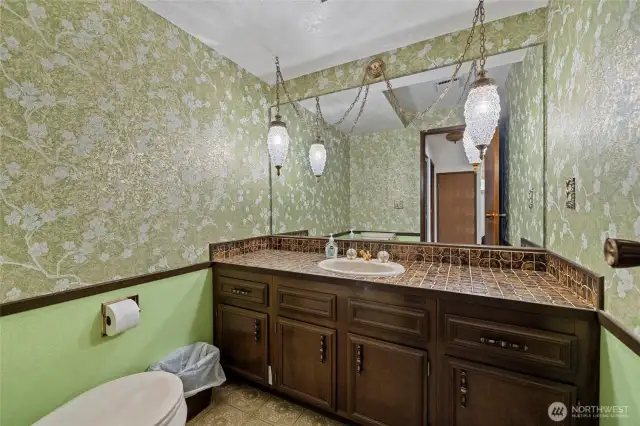 Main level powder room