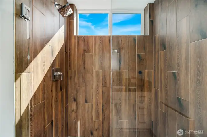Shower in Primary bathroom