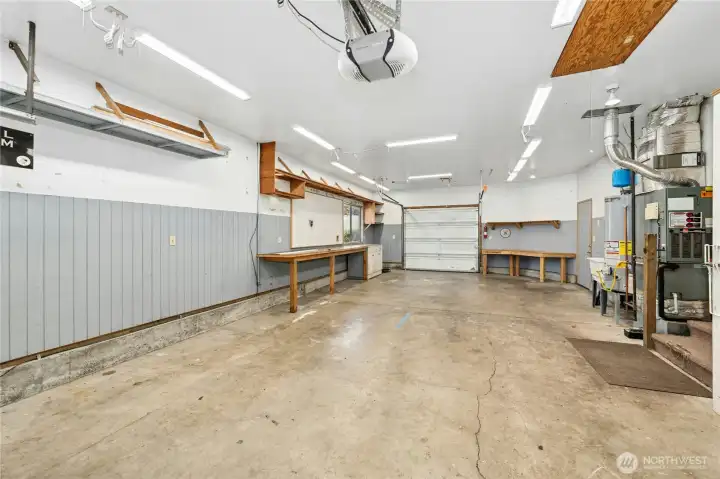 770SF garage w/ rear entry door.