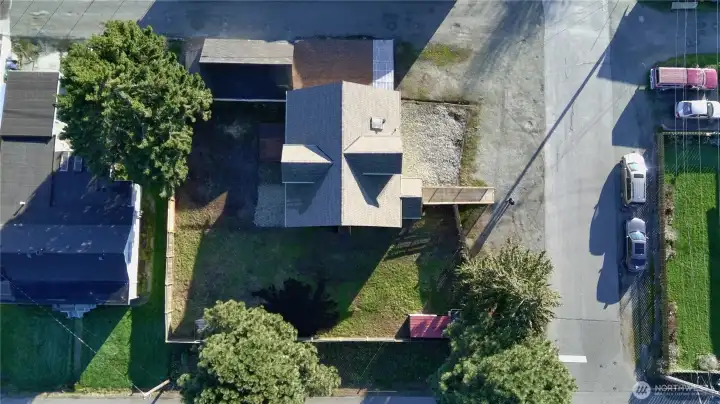 Overhead view of entire property