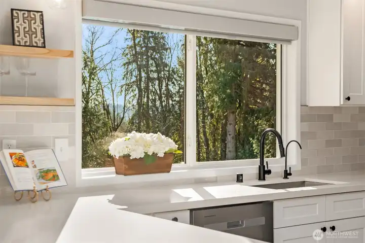 The light and bright kitchen will inspire your inner chef!