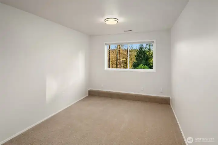 Bedroom #4 can easily accommodate a queen bed with room to space.